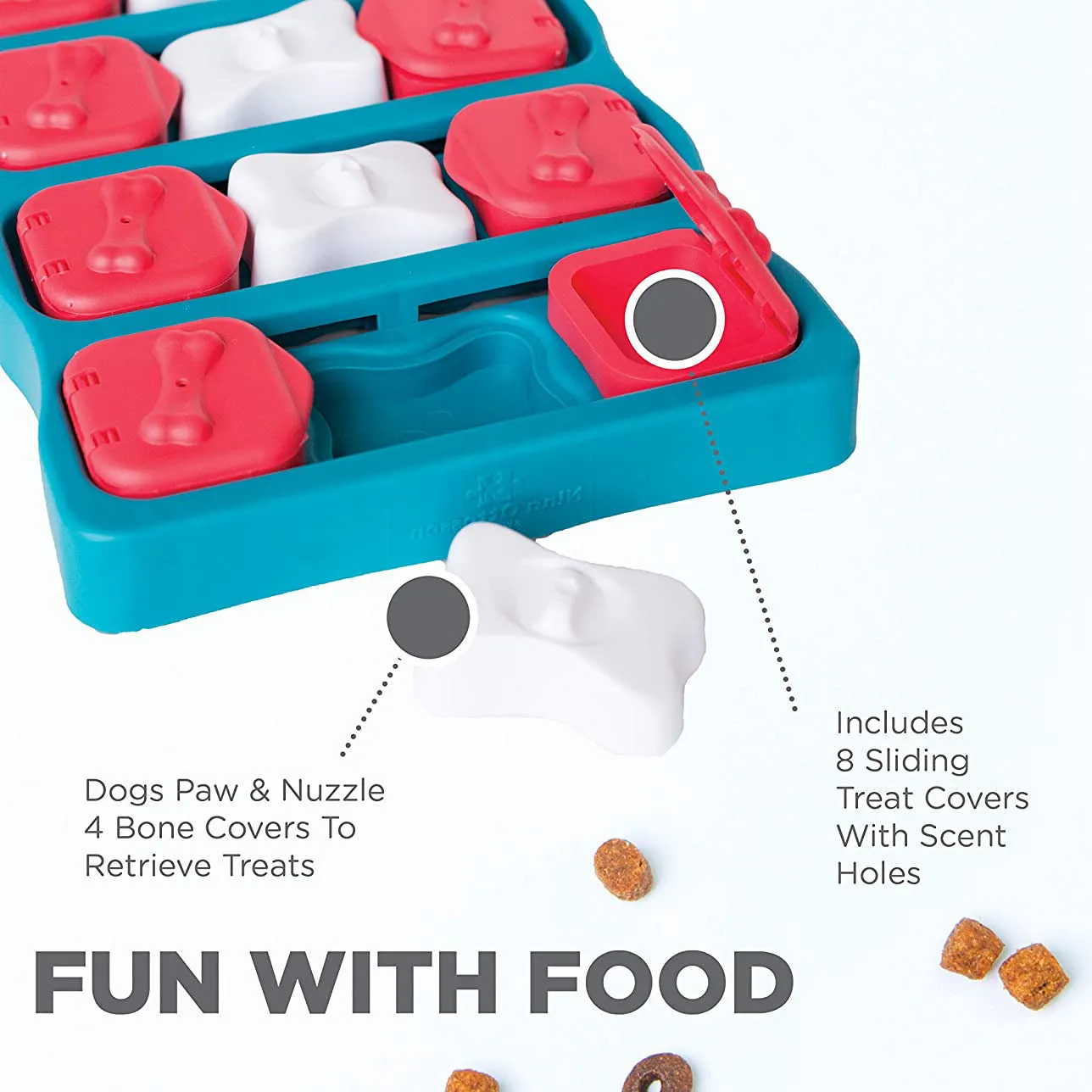 1 PC Mobile Treasure Box Leaking Food Interactive Brick Intelligence Dog Food Feeder Toys