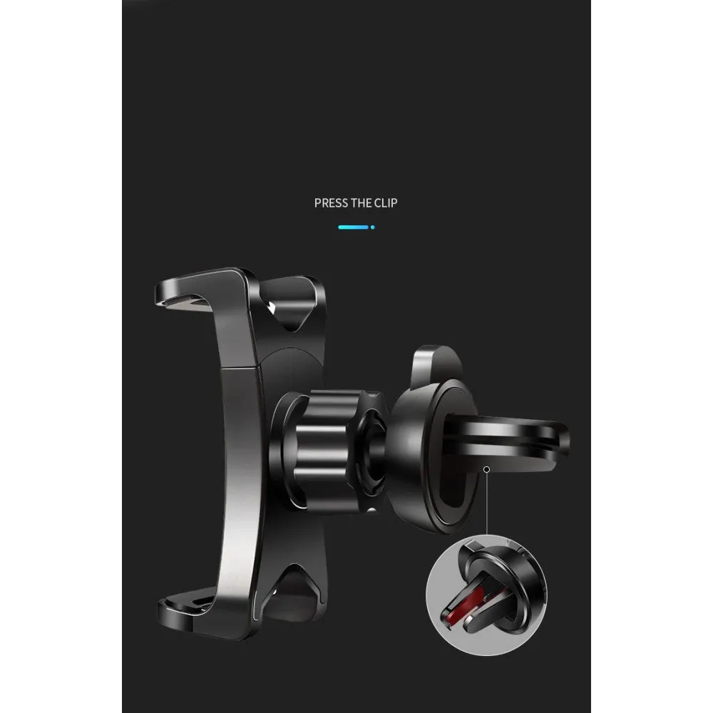 3 in 1 Car GPS Smartphone Holder: Dashboard / Visor Clamp   AC Grid Clip for LG Zone - Black