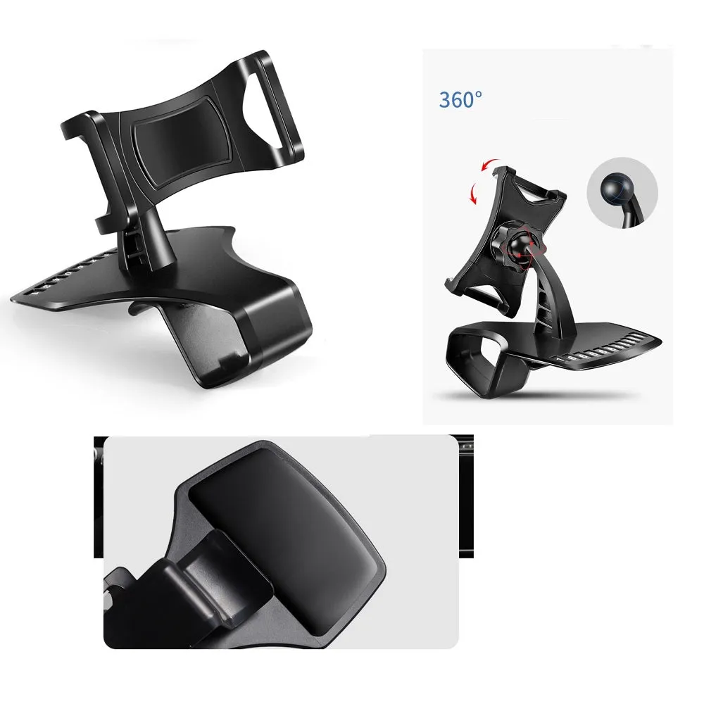 3 in 1 Car GPS Smartphone Holder: Dashboard / Visor Clamp   AC Grid Clip for LG Zone - Black