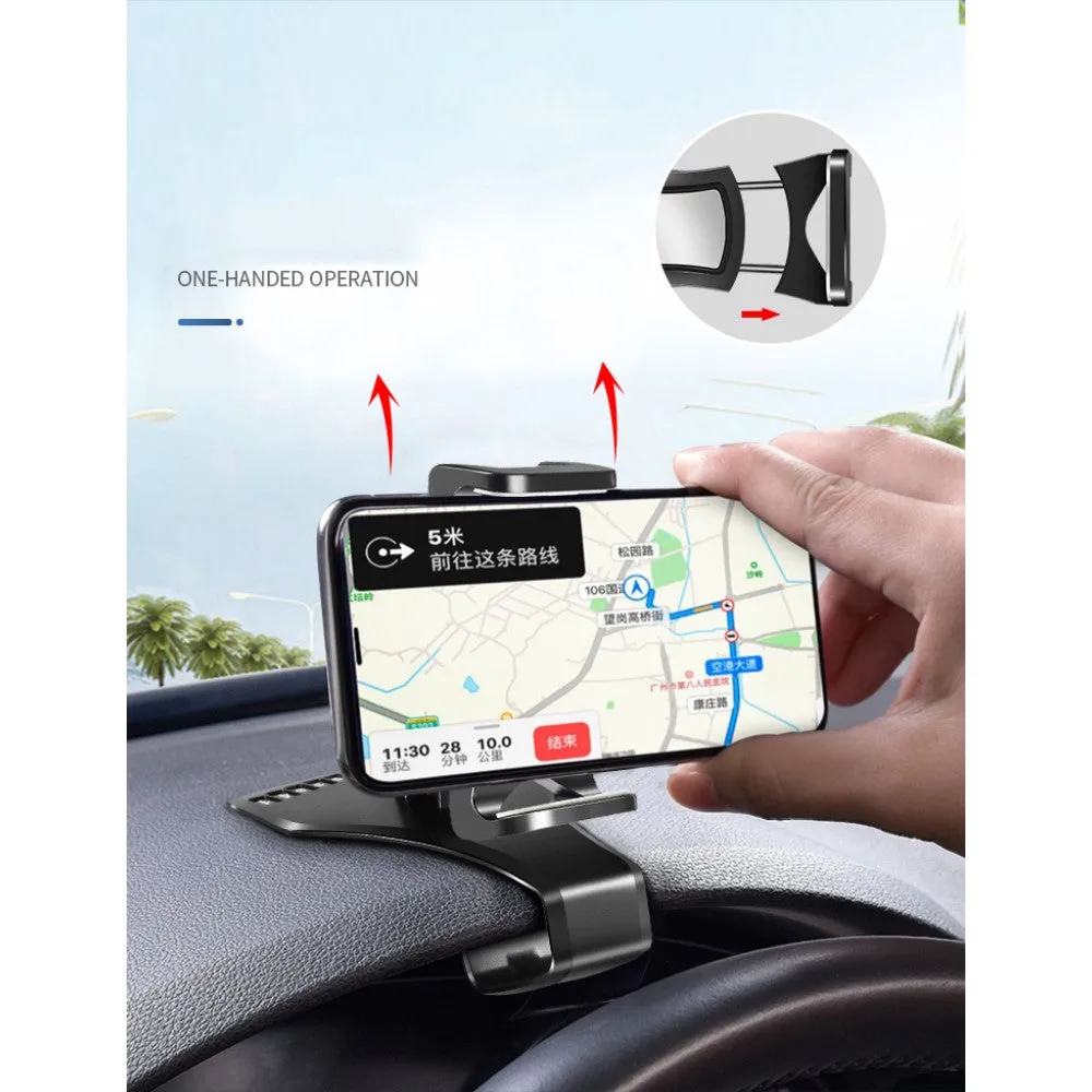 3 in 1 Car GPS Smartphone Holder: Dashboard / Visor Clamp   AC Grid Clip for LG Zone - Black