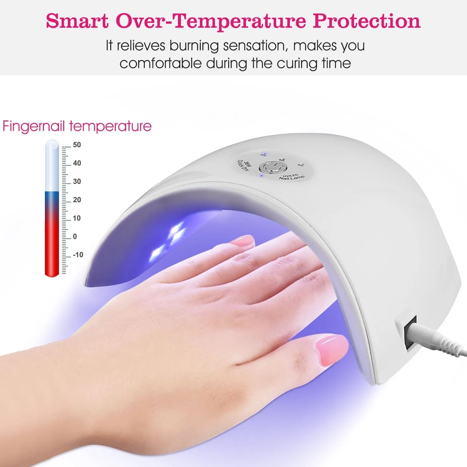 36W UV LED Lamp Nail Gel Dryer 12 LED Sensor Gel Curing Machine