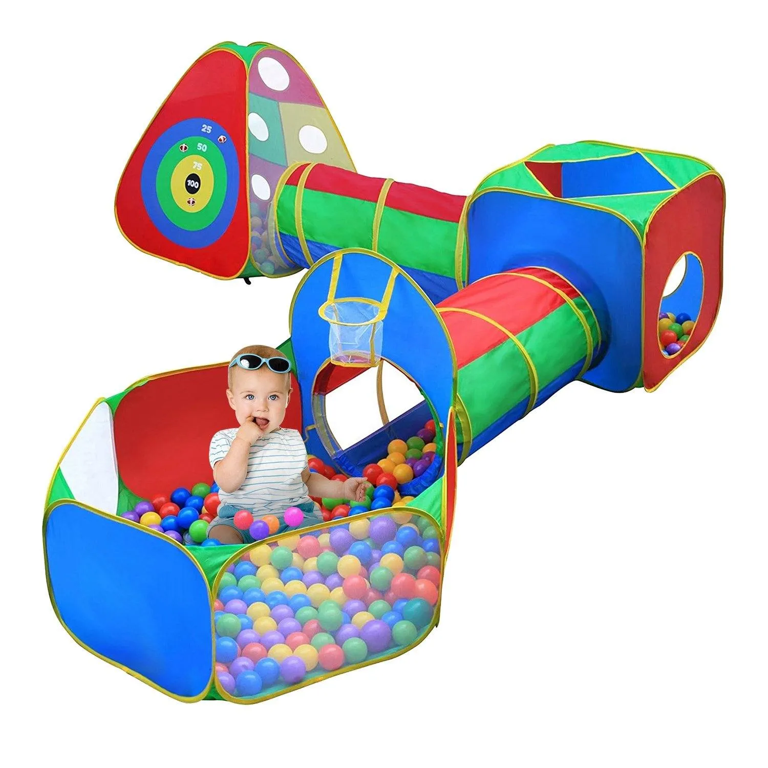 5-Piece: Pop Up Playhouse Kids Ball Pit Tents