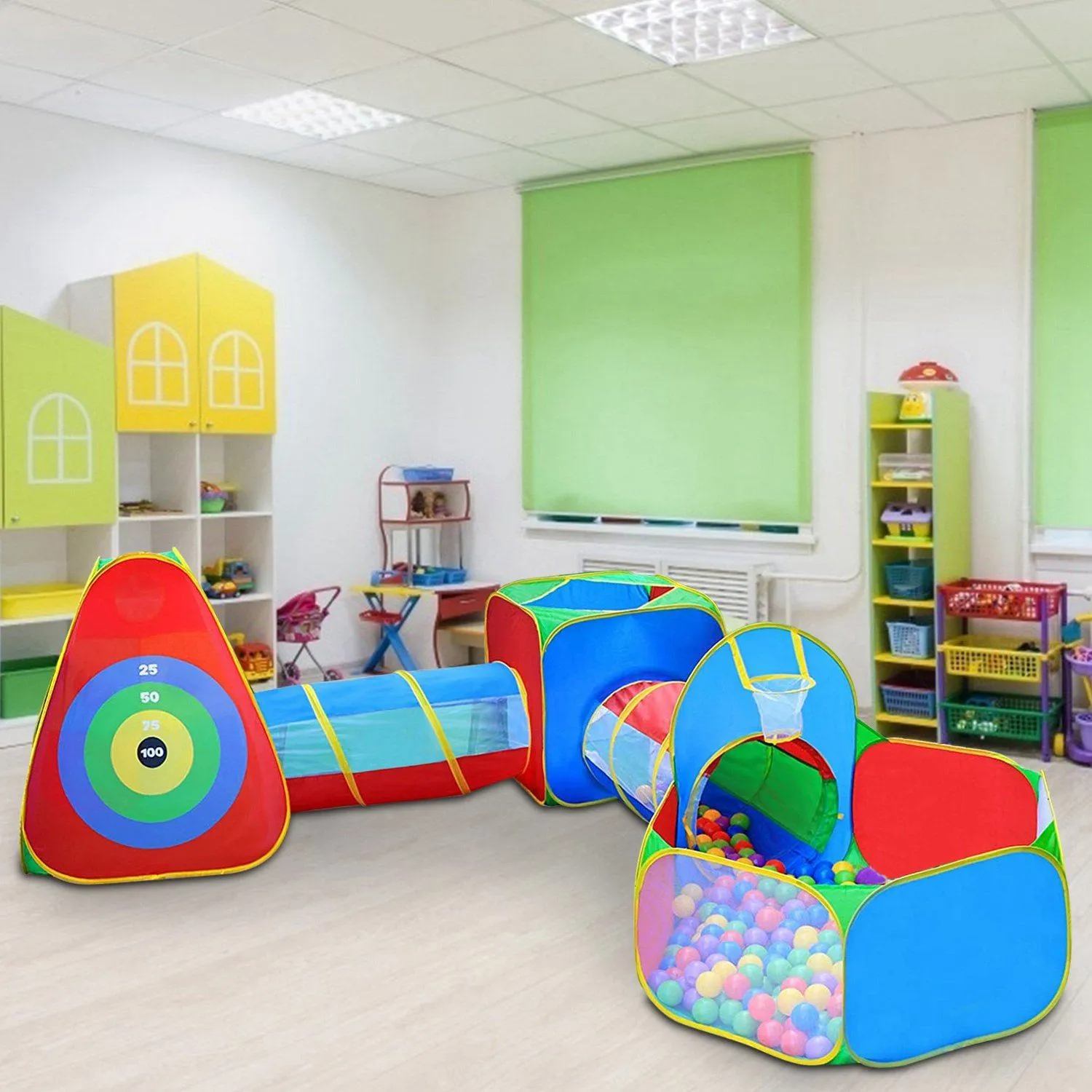 5-Piece: Pop Up Playhouse Kids Ball Pit Tents