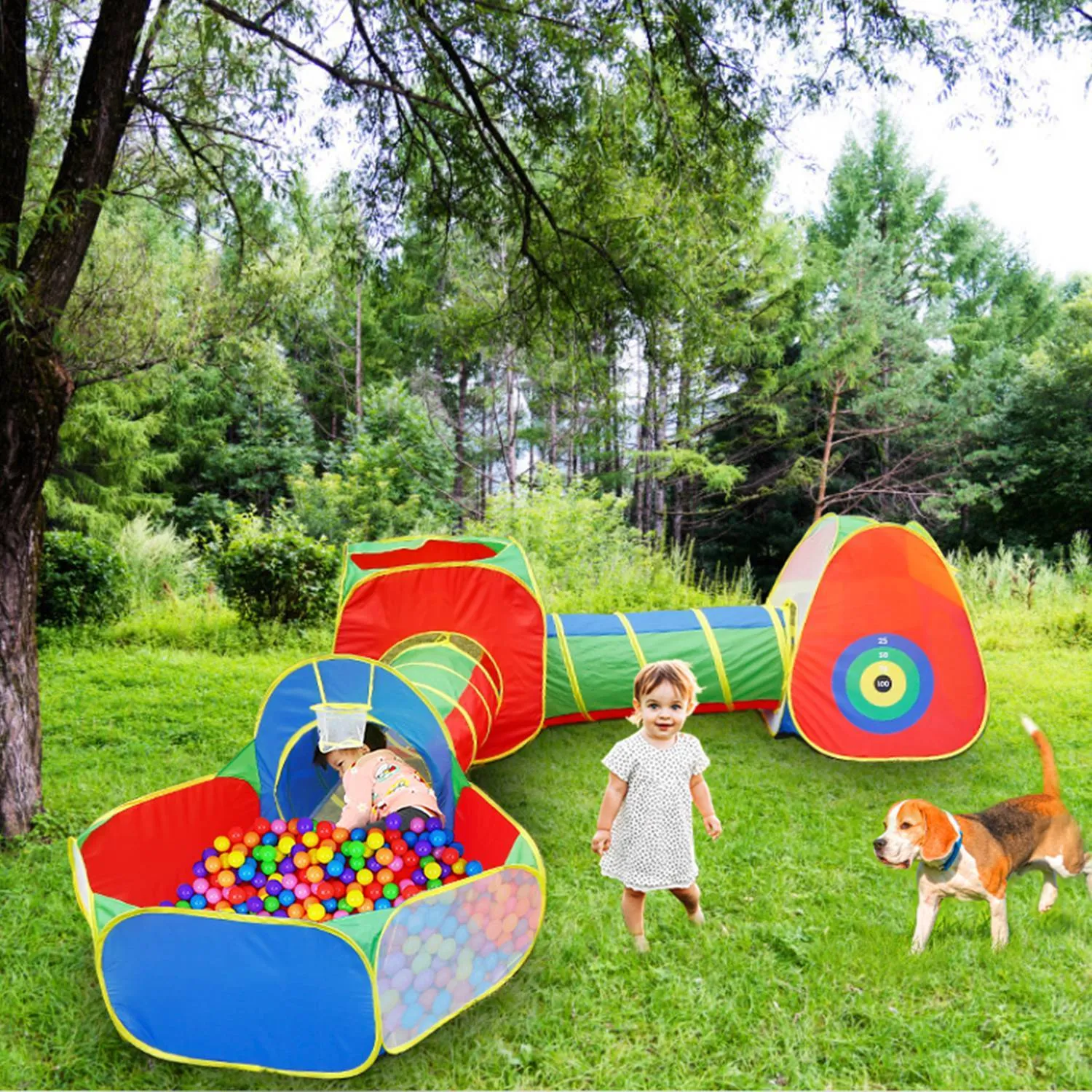 5-Piece: Pop Up Playhouse Kids Ball Pit Tents