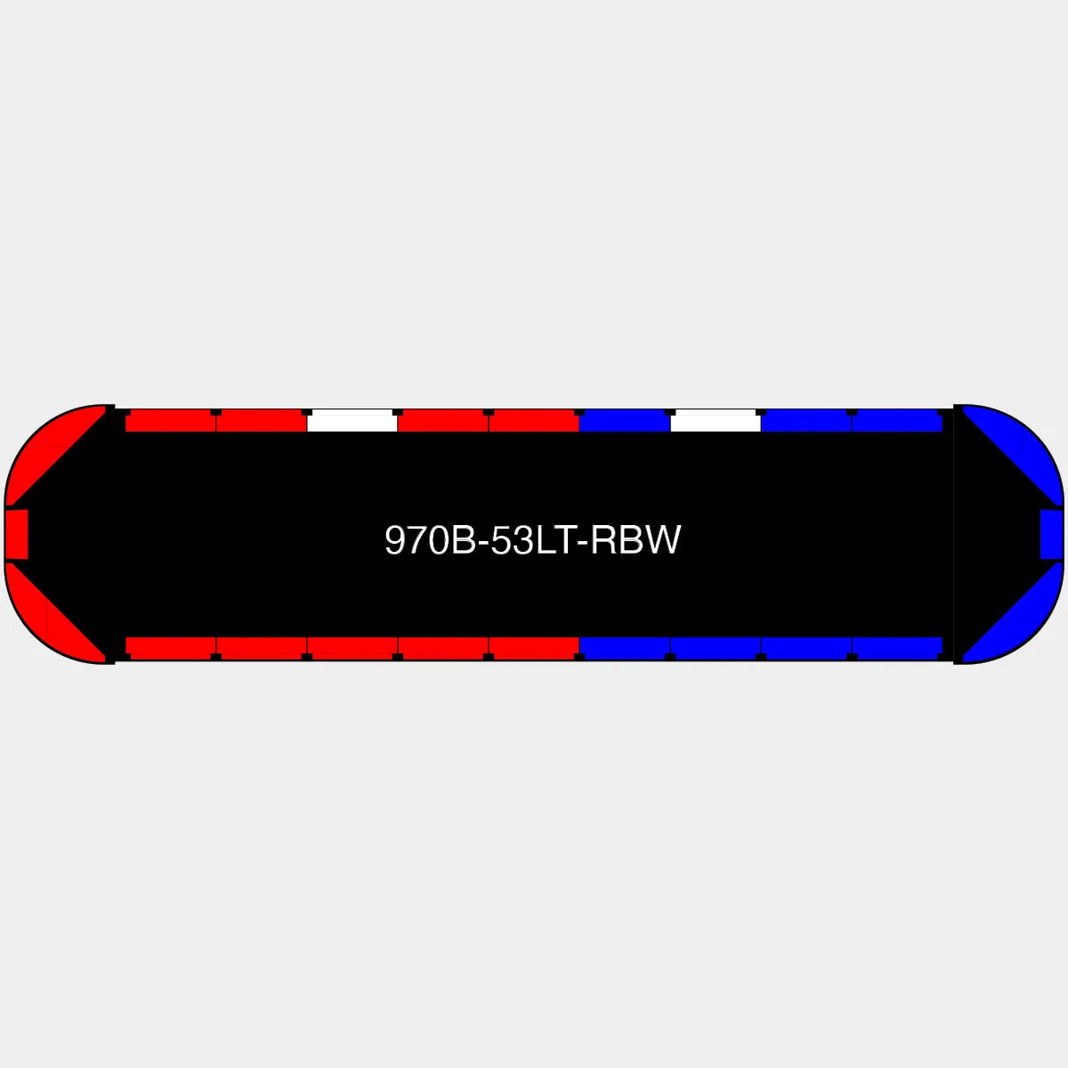 53" Black Widow Series NFPA LED Light Bar w/o Preemption