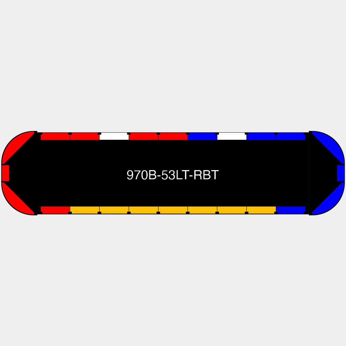 53" Black Widow Series NFPA LED Light Bar w/o Preemption