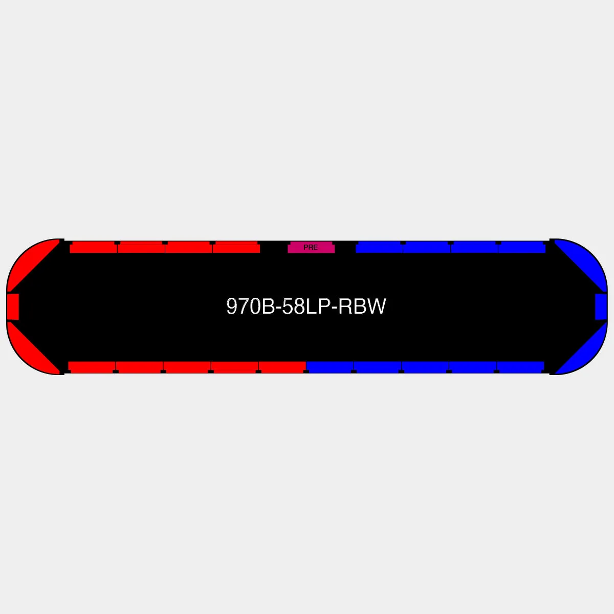 58" Black Widow Series NFPA LED Light Bar w/ Preemption