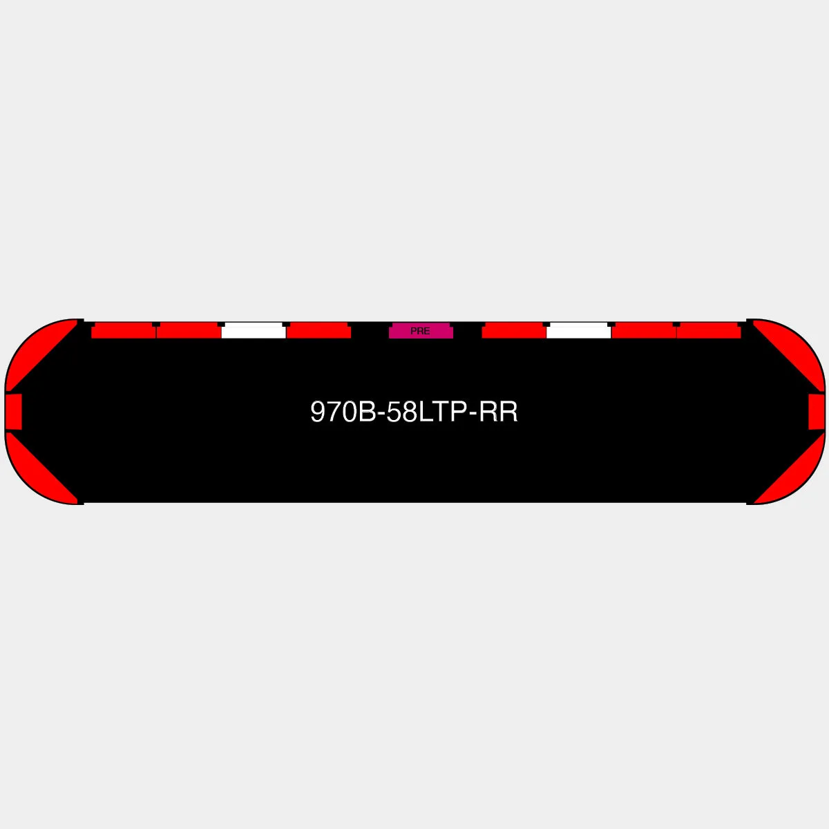 58" Black Widow Series NFPA LED Light Bar w/ Preemption