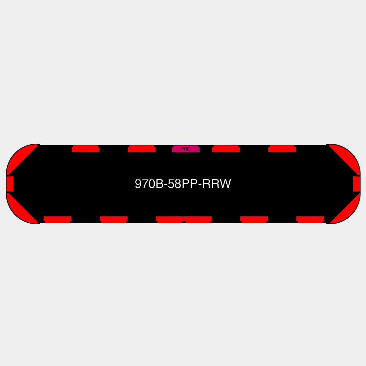 58" Black Widow Series NFPA LED Light Bar w/ Preemption