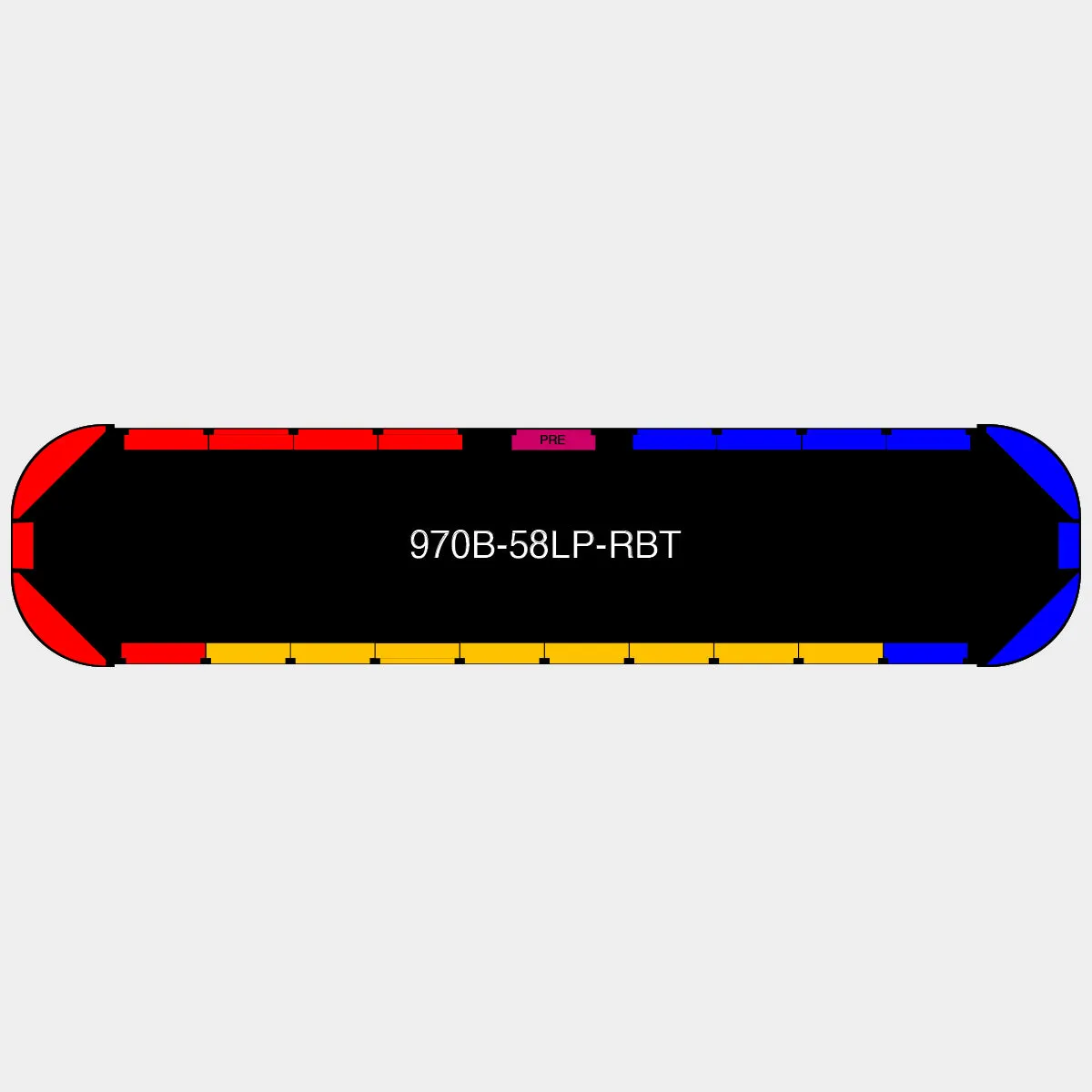 58" Black Widow Series NFPA LED Light Bar w/ Preemption