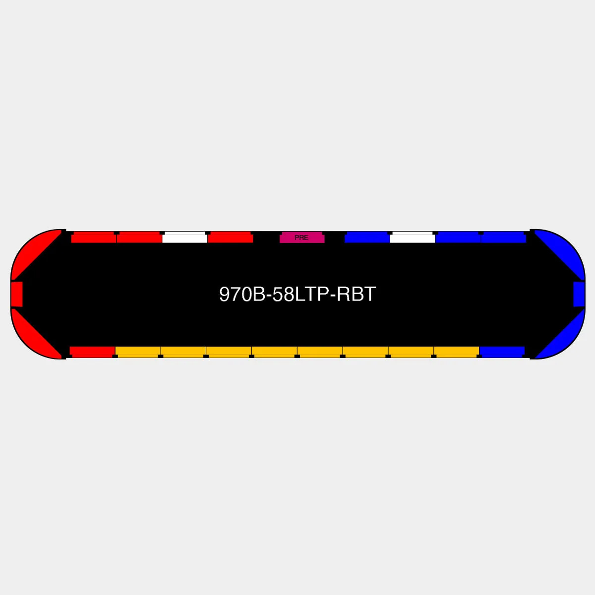 58" Black Widow Series NFPA LED Light Bar w/ Preemption