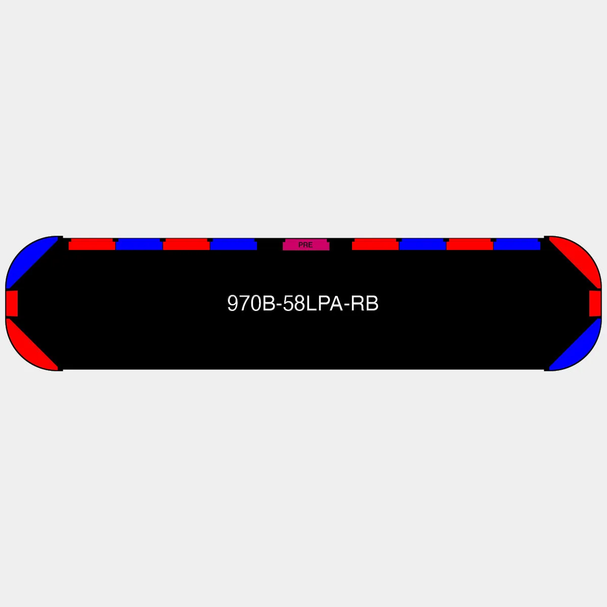 58" Black Widow Series NFPA LED Light Bar w/ Preemption