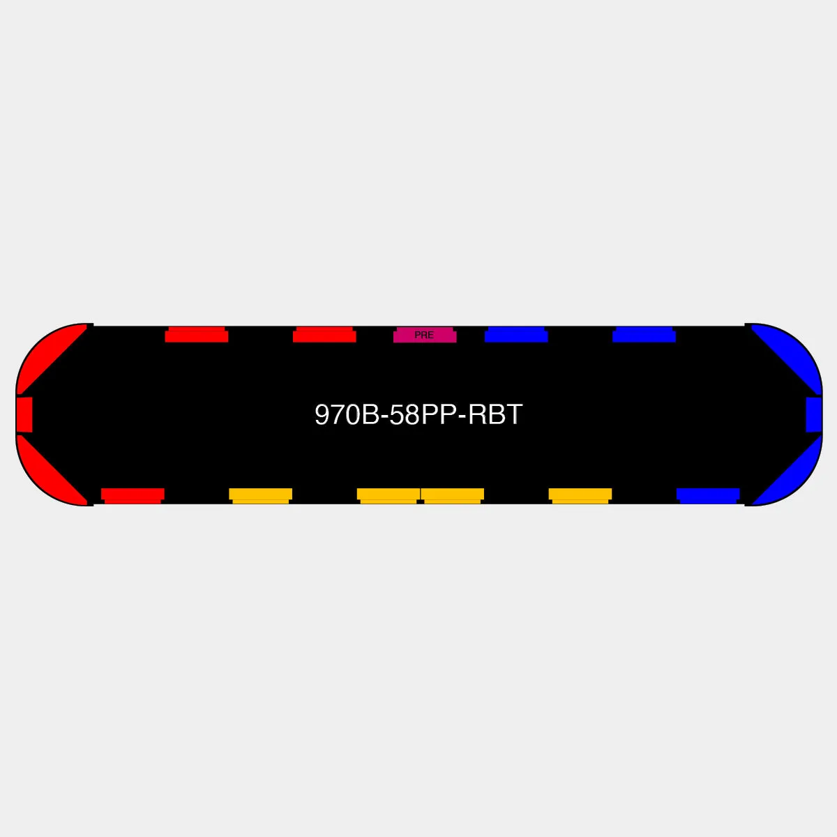 58" Black Widow Series NFPA LED Light Bar w/ Preemption