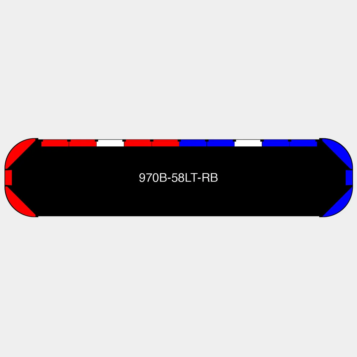58" Black Widow Series NFPA LED Light Bar w/o Preemption
