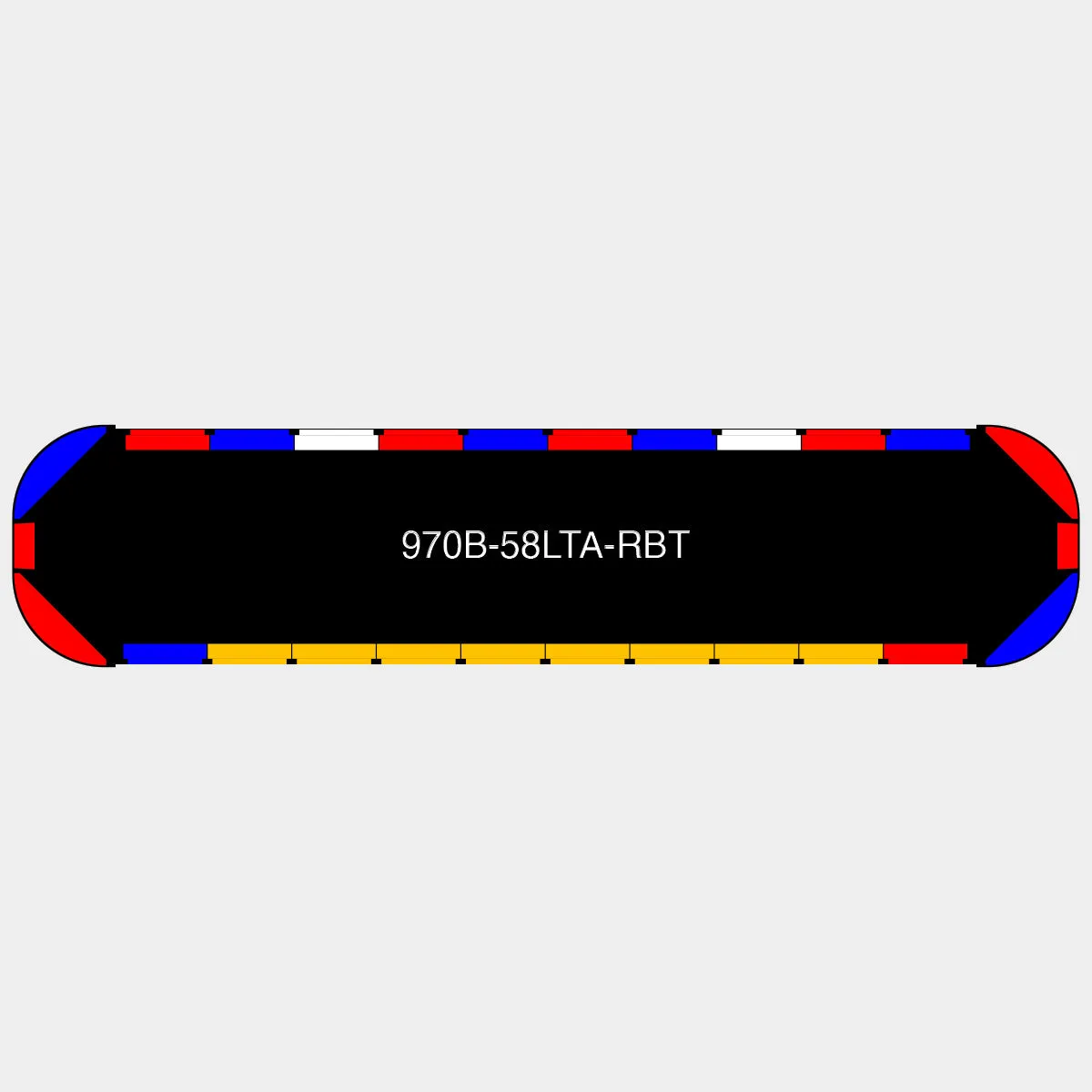 58" Black Widow Series NFPA LED Light Bar w/o Preemption