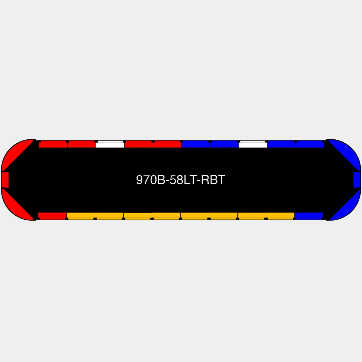 58" Black Widow Series NFPA LED Light Bar w/o Preemption