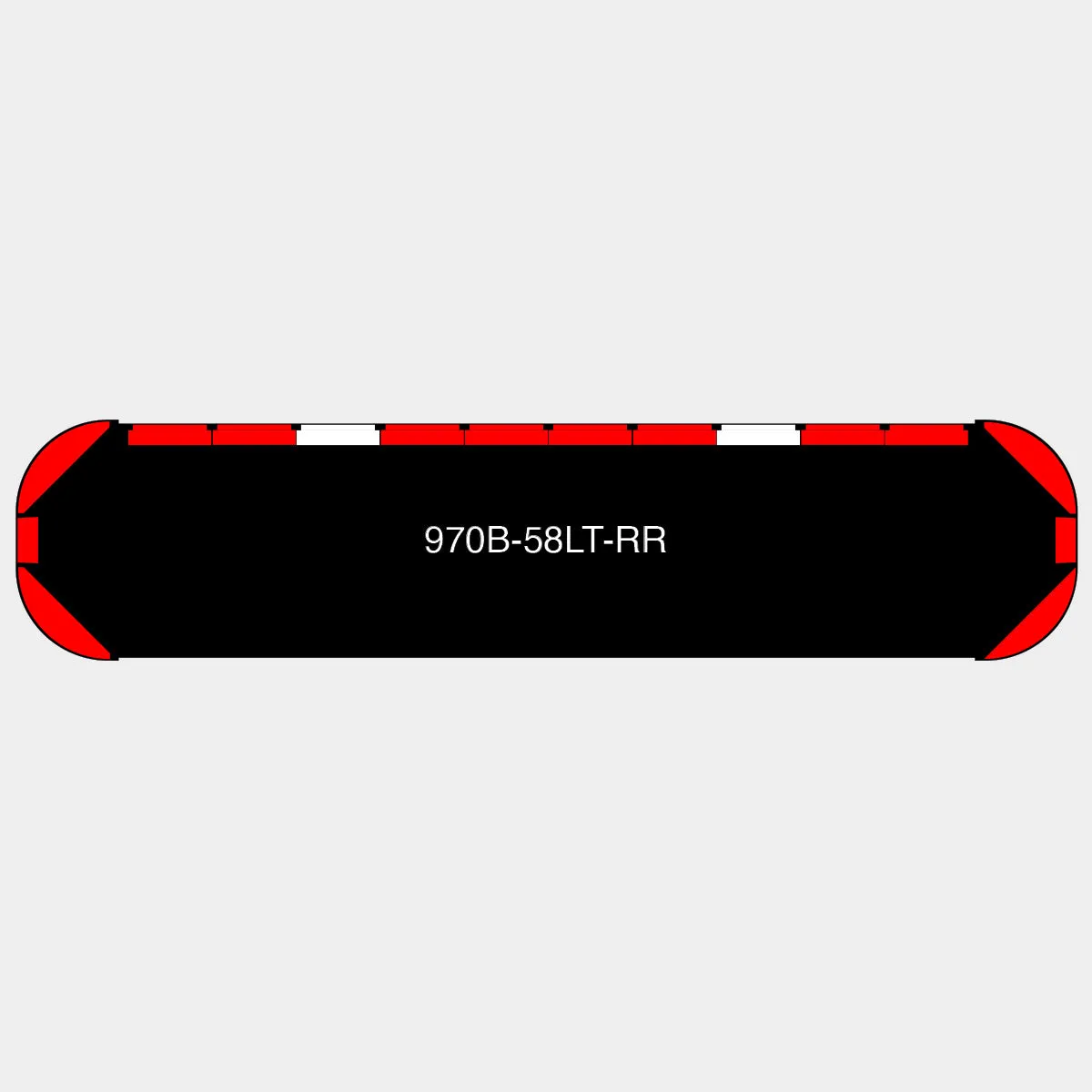 58" Black Widow Series NFPA LED Light Bar w/o Preemption