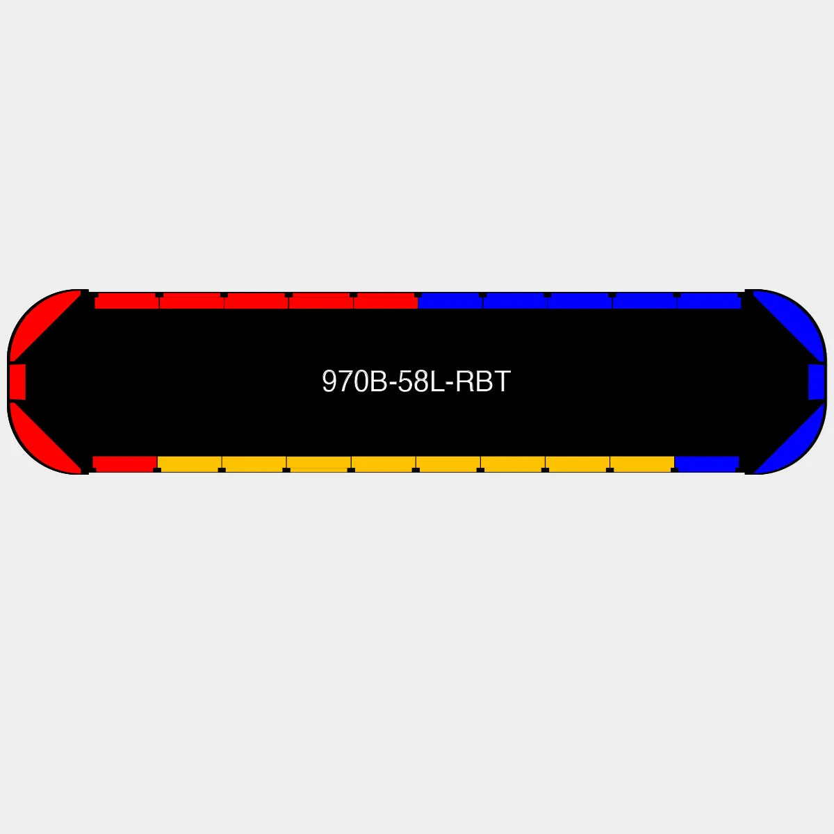58" Black Widow Series NFPA LED Light Bar w/o Preemption