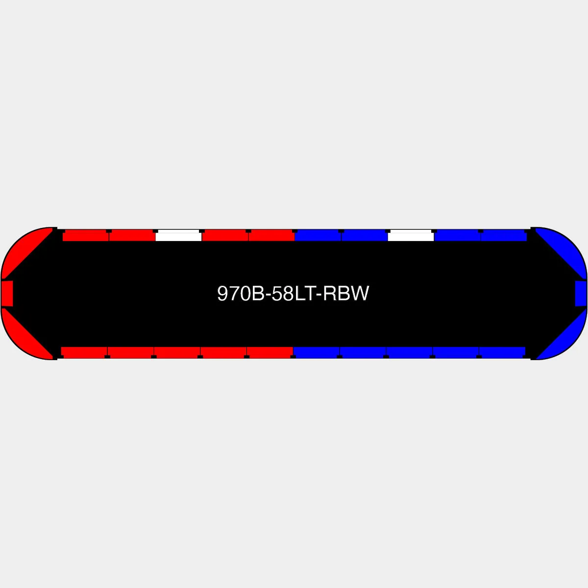 58" Black Widow Series NFPA LED Light Bar w/o Preemption