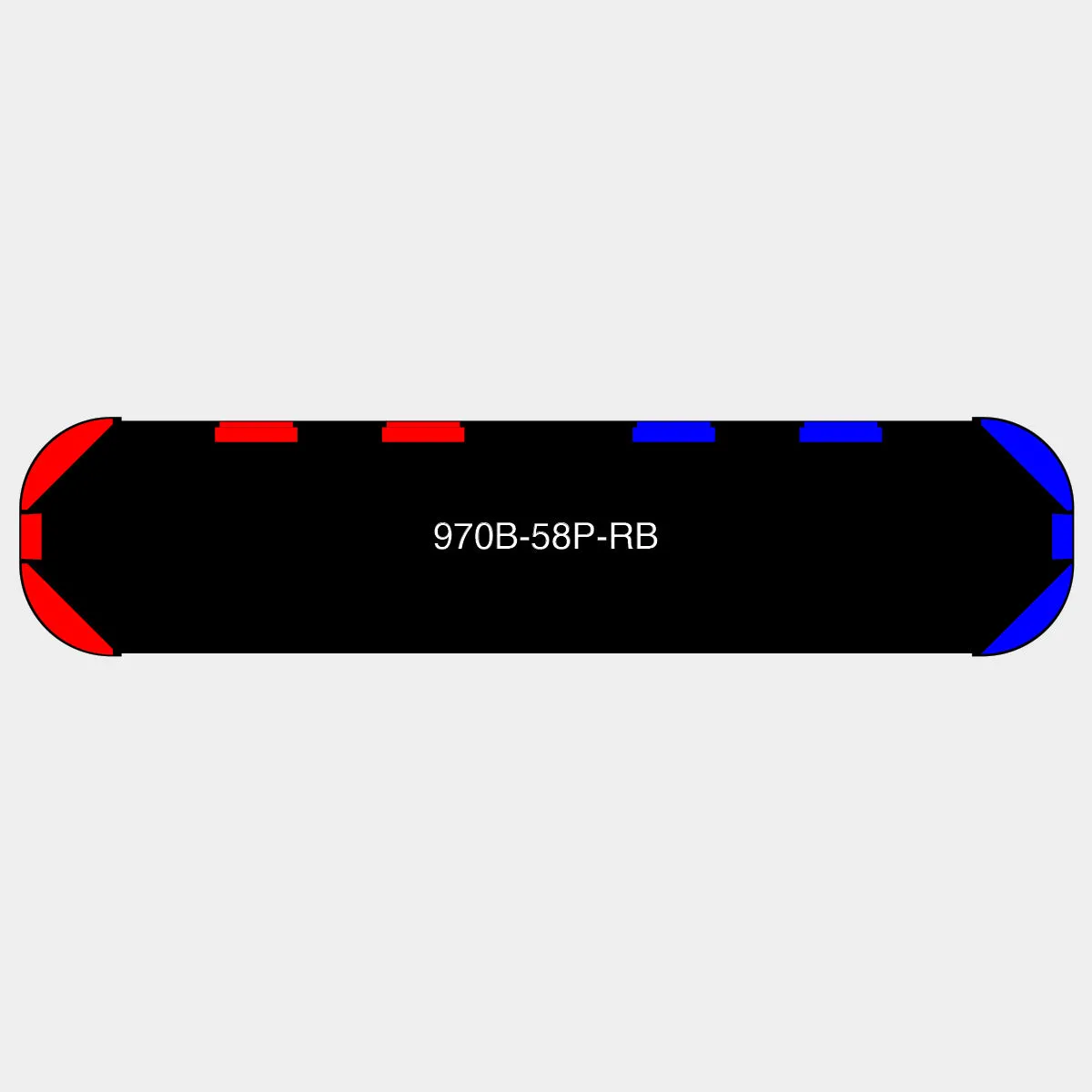 58" Black Widow Series NFPA LED Light Bar w/o Preemption