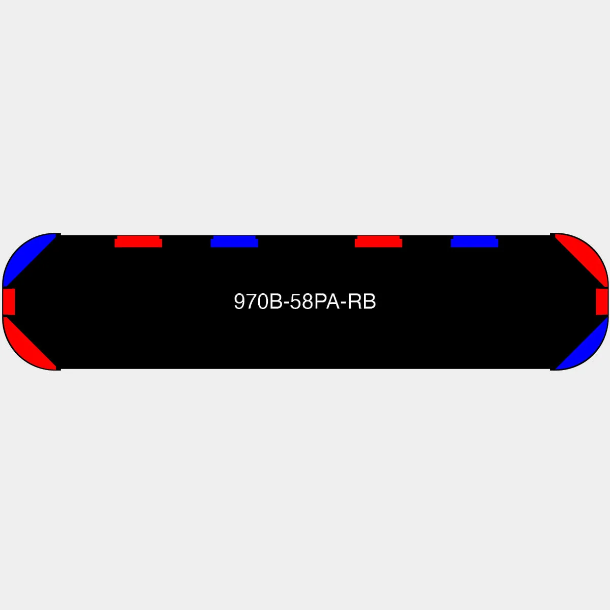 58" Black Widow Series NFPA LED Light Bar w/o Preemption