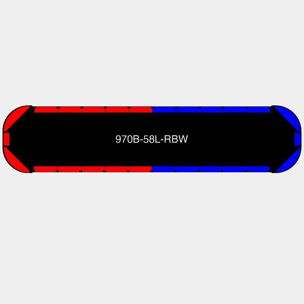 58" Black Widow Series NFPA LED Light Bar w/o Preemption