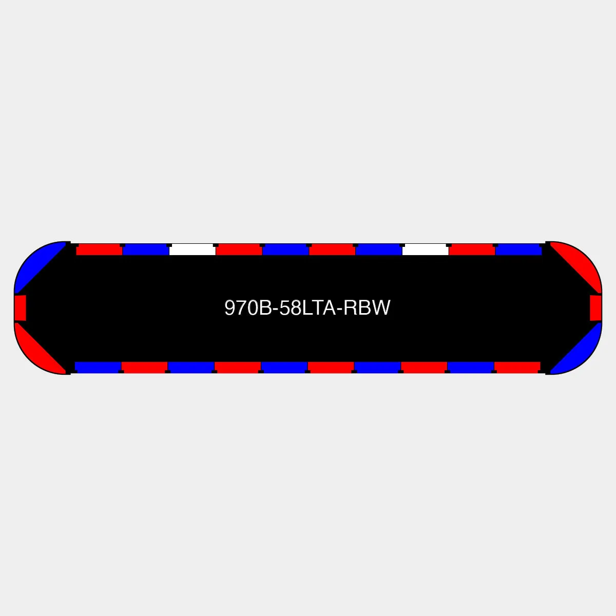 58" Black Widow Series NFPA LED Light Bar w/o Preemption