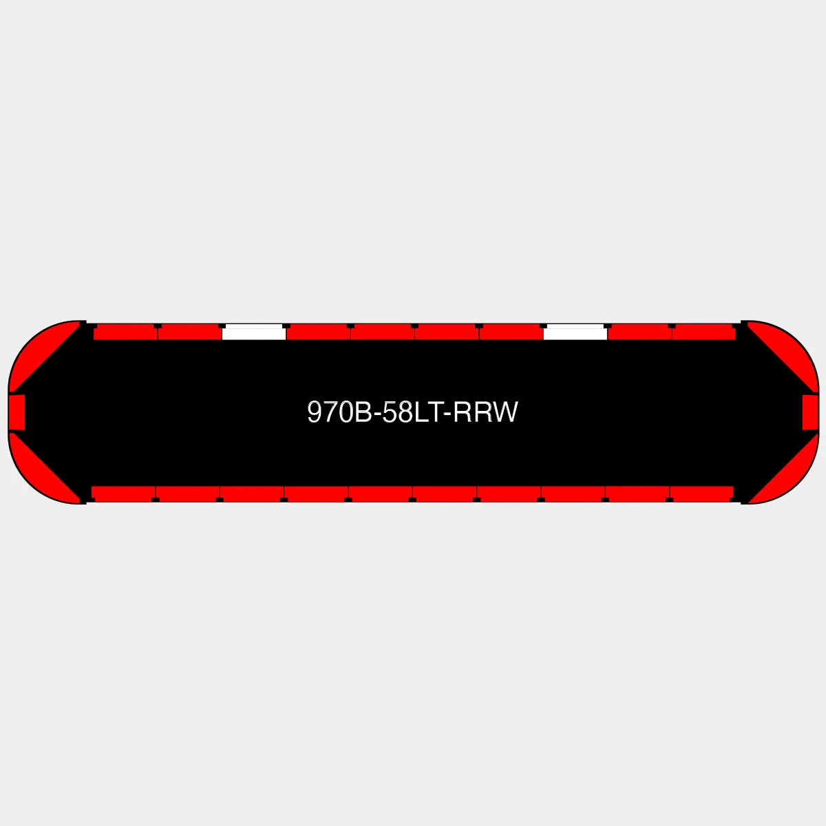 58" Black Widow Series NFPA LED Light Bar w/o Preemption