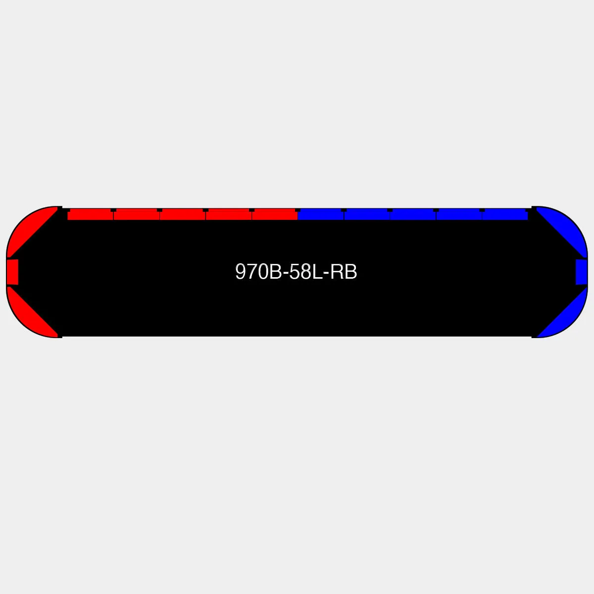 58" Black Widow Series NFPA LED Light Bar w/o Preemption