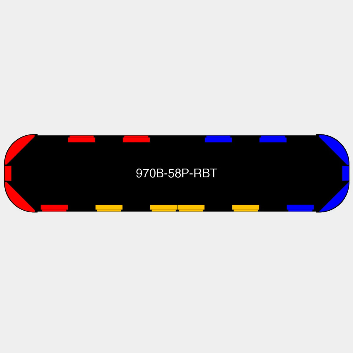 58" Black Widow Series NFPA LED Light Bar w/o Preemption