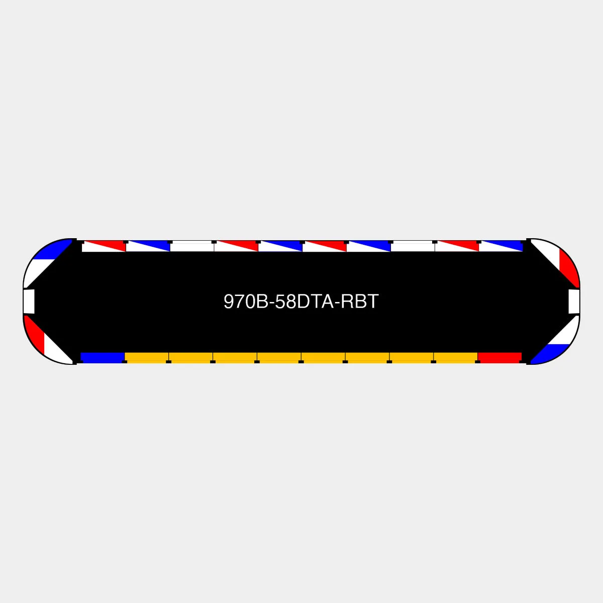 58" Black Widow Series NFPA LED Light Bar w/o Preemption
