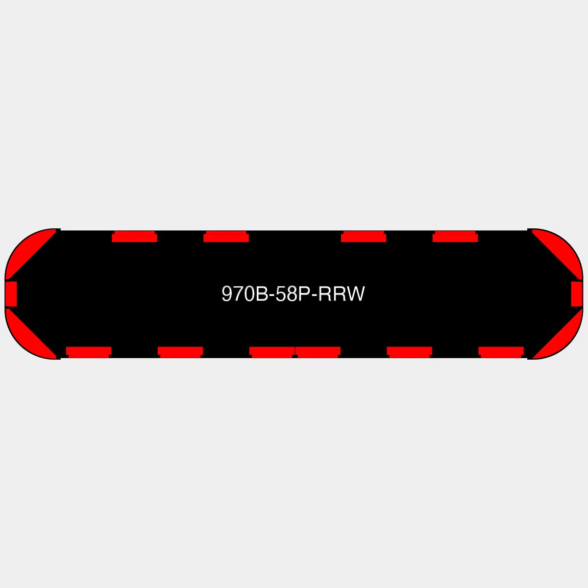 58" Black Widow Series NFPA LED Light Bar w/o Preemption