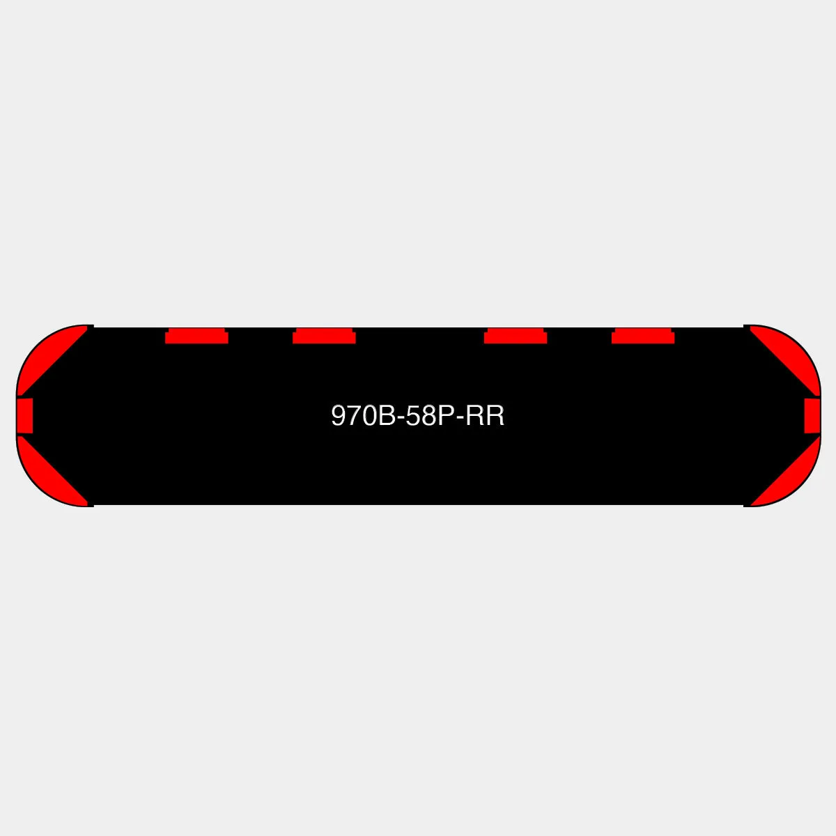 58" Black Widow Series NFPA LED Light Bar w/o Preemption