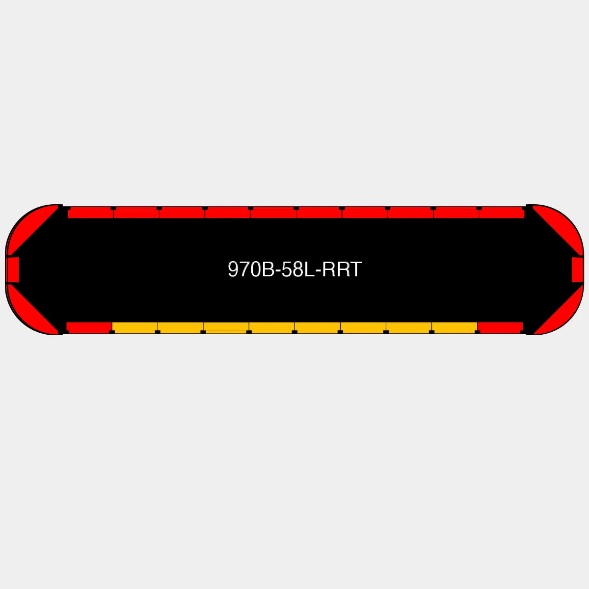 58" Black Widow Series NFPA LED Light Bar w/o Preemption