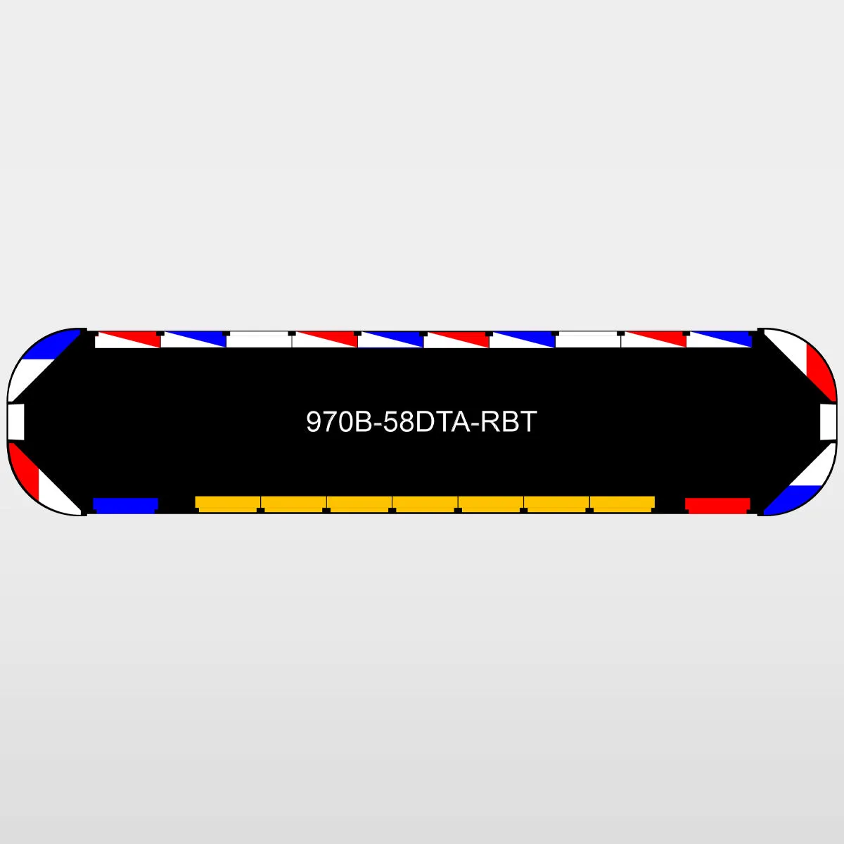 58" Black Widow Series NFPA LED Light Bar w/o Preemption