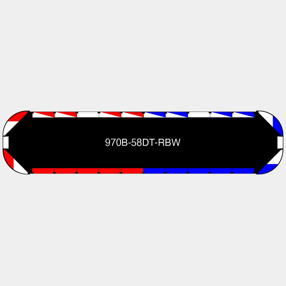 58" Black Widow Series NFPA LED Light Bar w/o Preemption