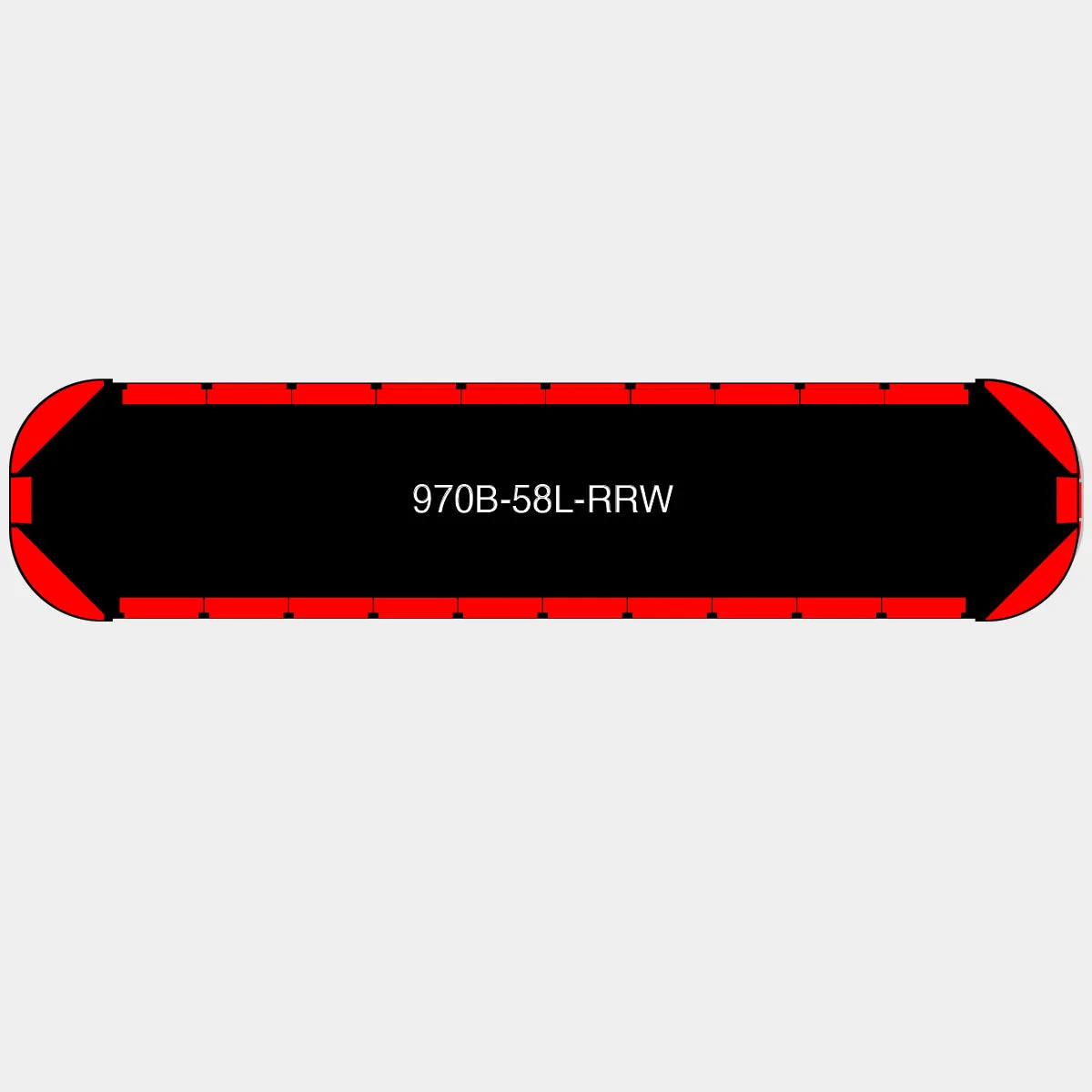58" Black Widow Series NFPA LED Light Bar w/o Preemption