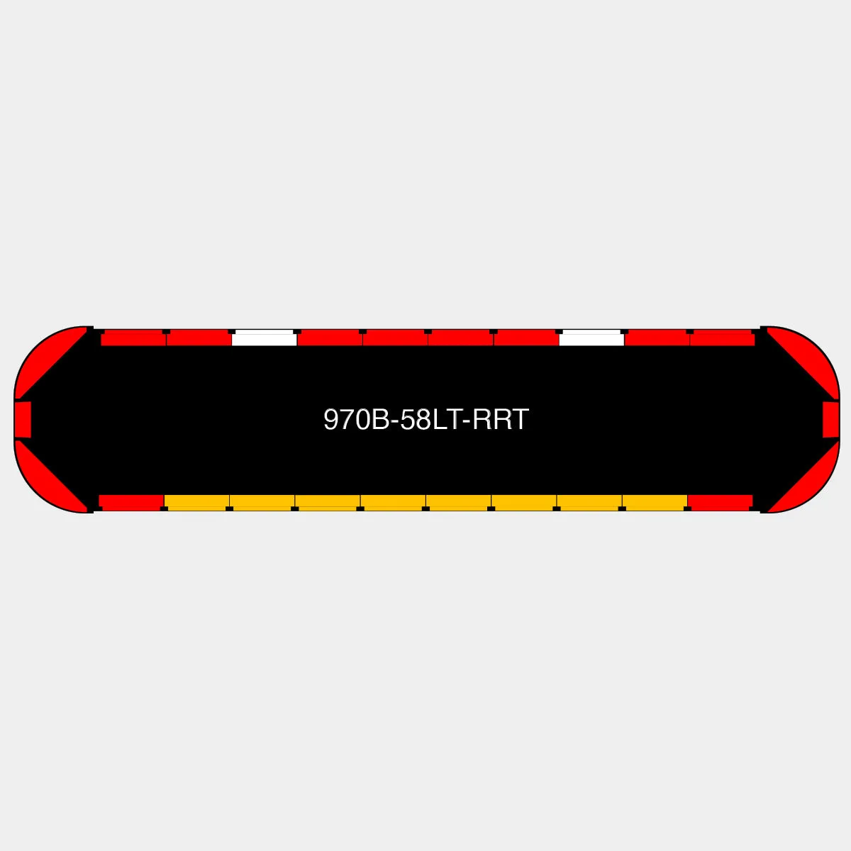 58" Black Widow Series NFPA LED Light Bar w/o Preemption
