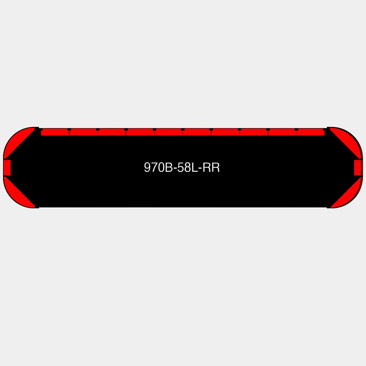 58" Black Widow Series NFPA LED Light Bar w/o Preemption