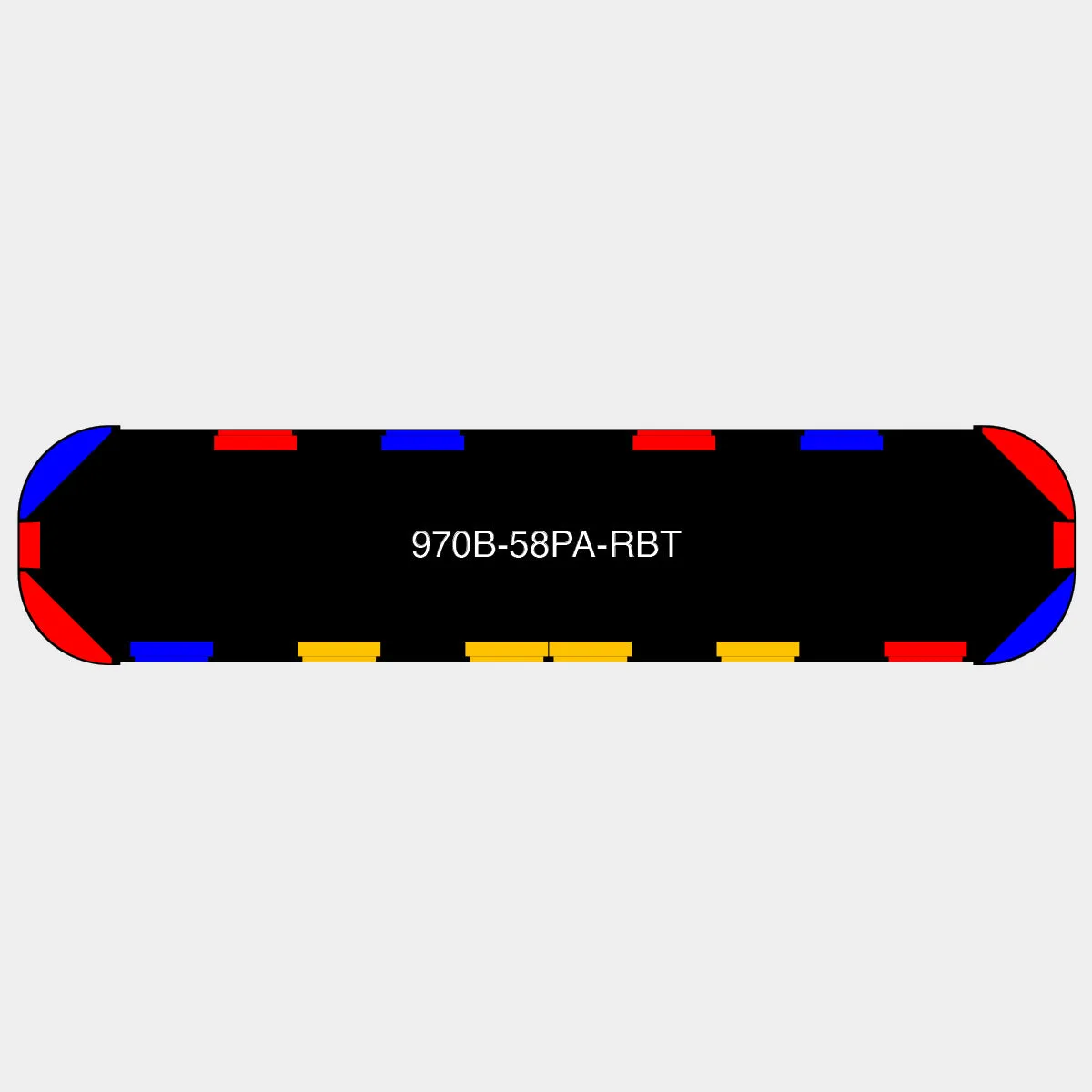 58" Black Widow Series NFPA LED Light Bar w/o Preemption