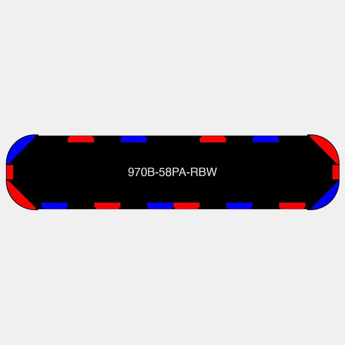 58" Black Widow Series NFPA LED Light Bar w/o Preemption