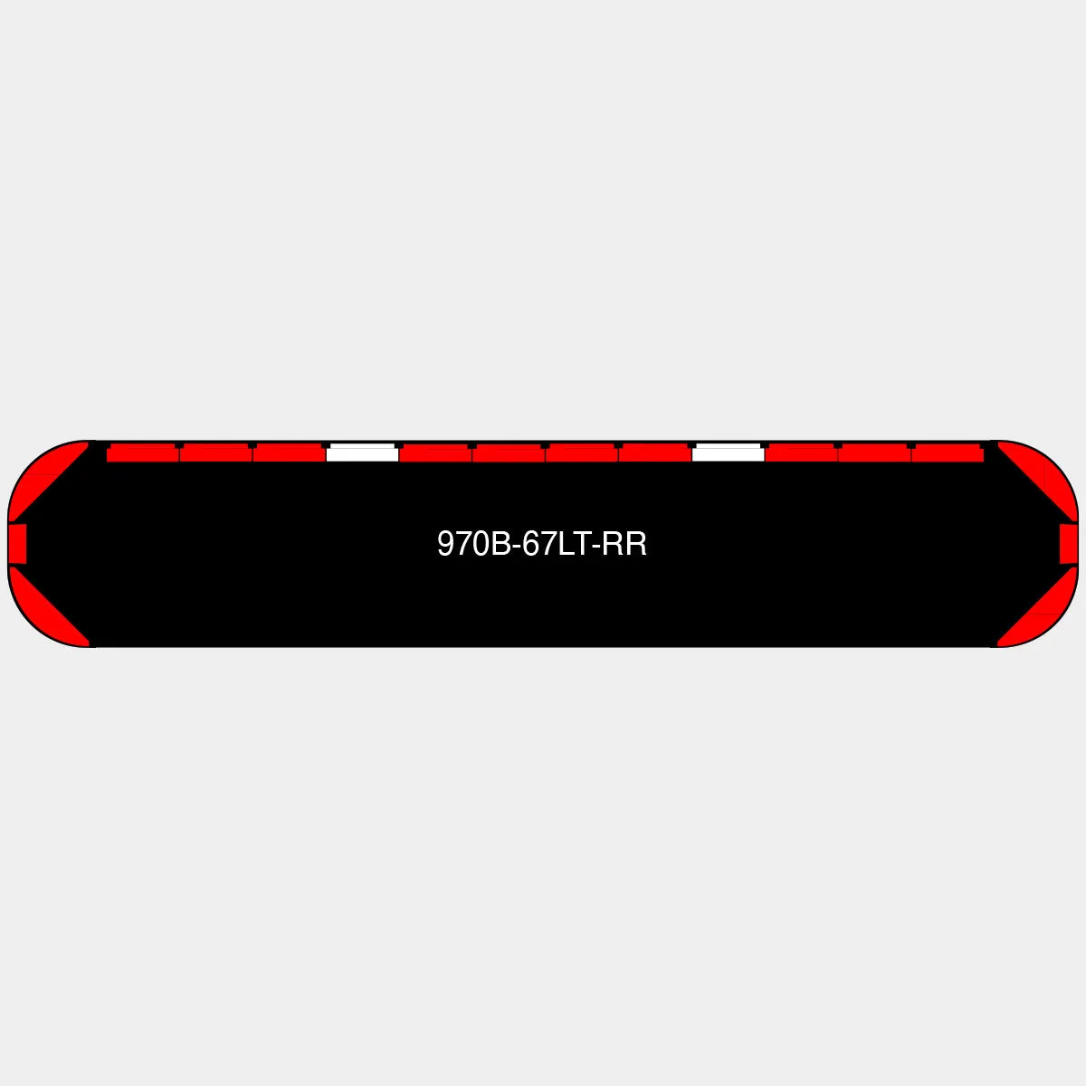 67" Black Widow Series NFPA LED Light Bar w/o Preemption