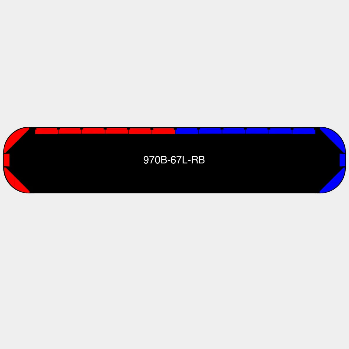 67" Black Widow Series NFPA LED Light Bar w/o Preemption