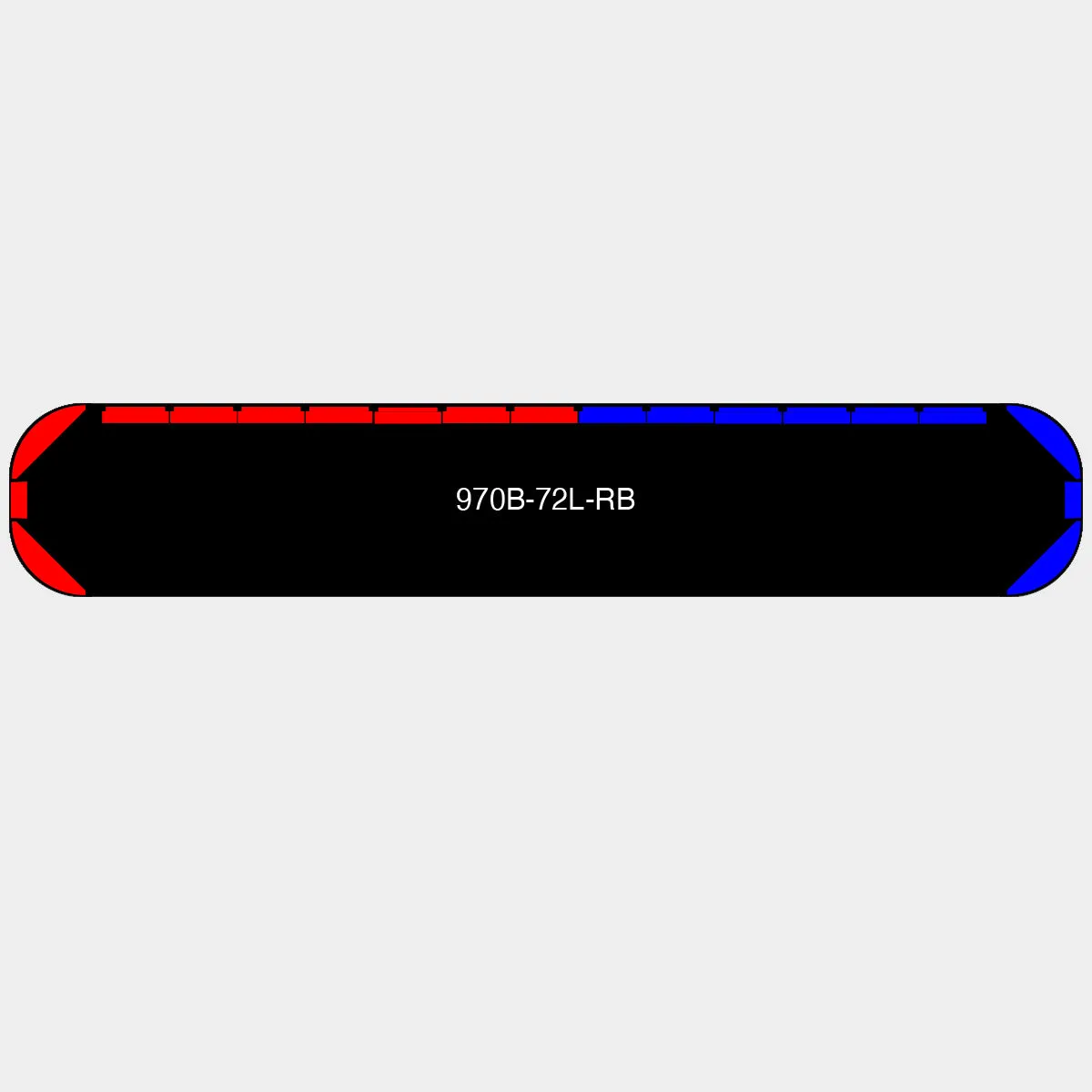 72" Black Widow Series NFPA LED Light Bar w/o Preemption