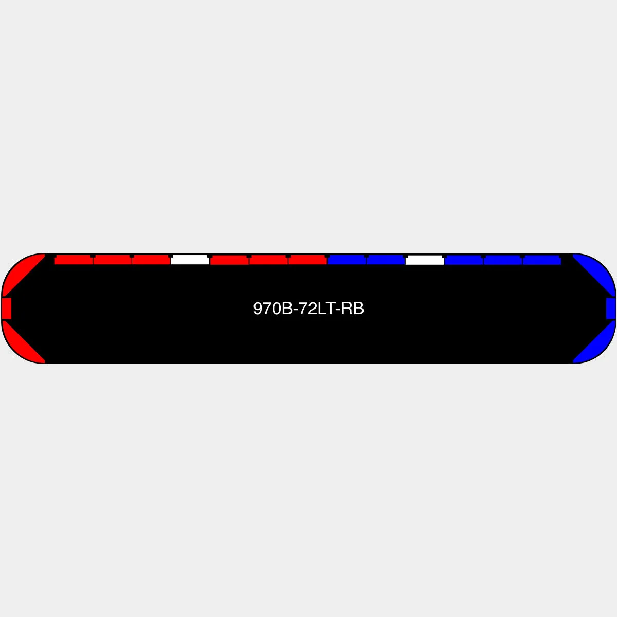 72" Black Widow Series NFPA LED Light Bar w/o Preemption