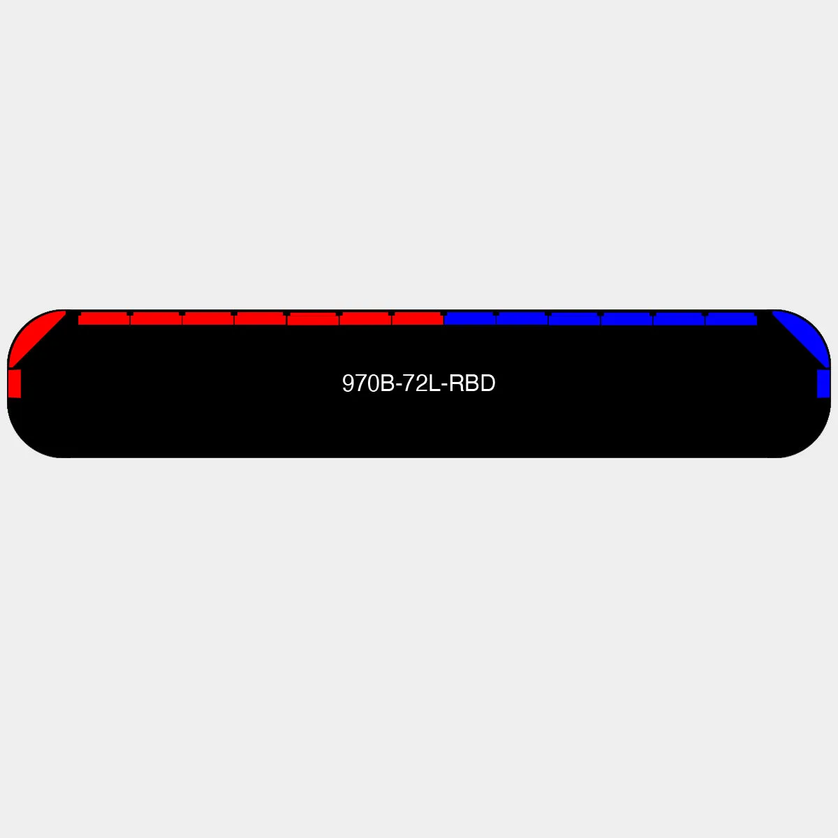 72" Black Widow Series NFPA LED Light Bar w/o Preemption