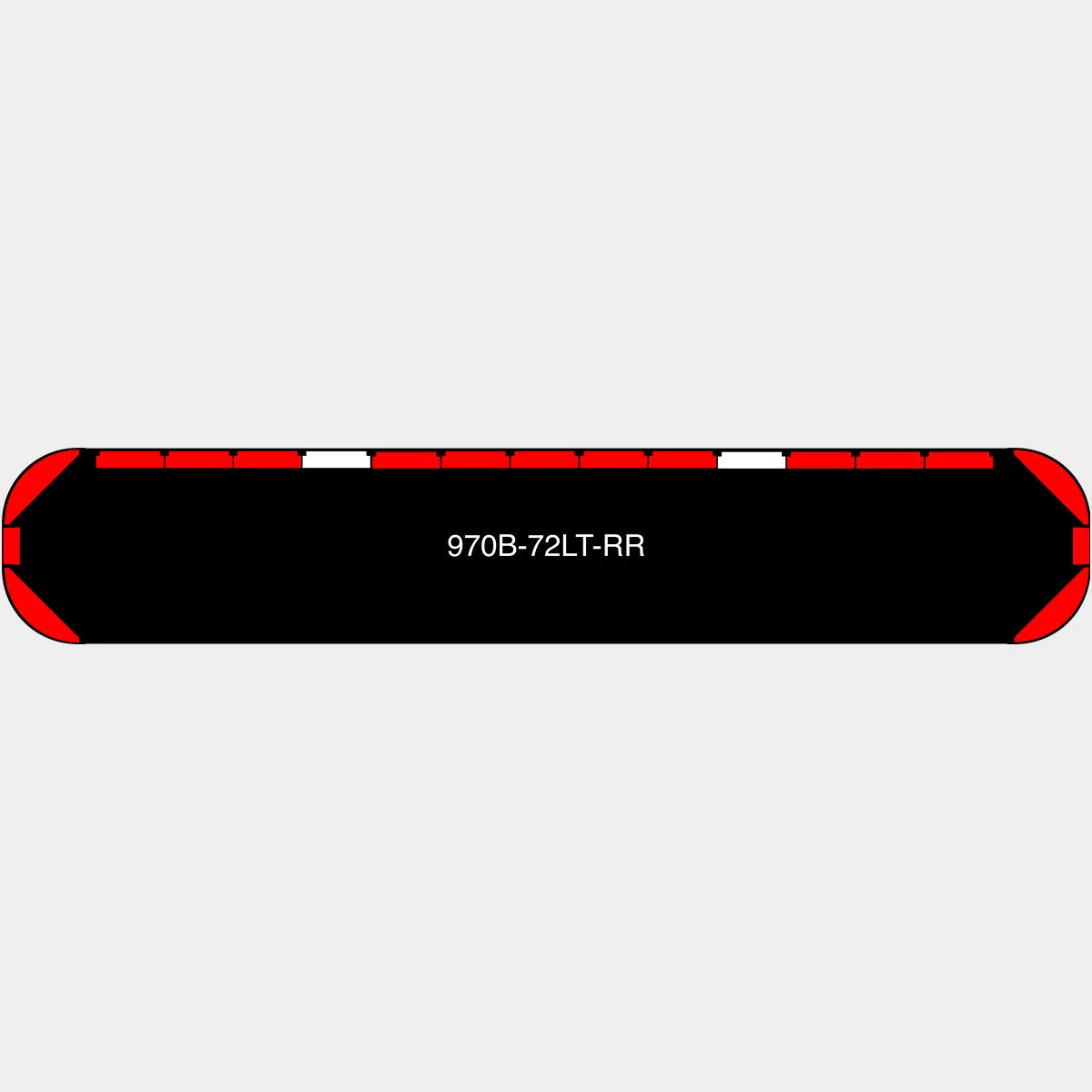 72" Black Widow Series NFPA LED Light Bar w/o Preemption