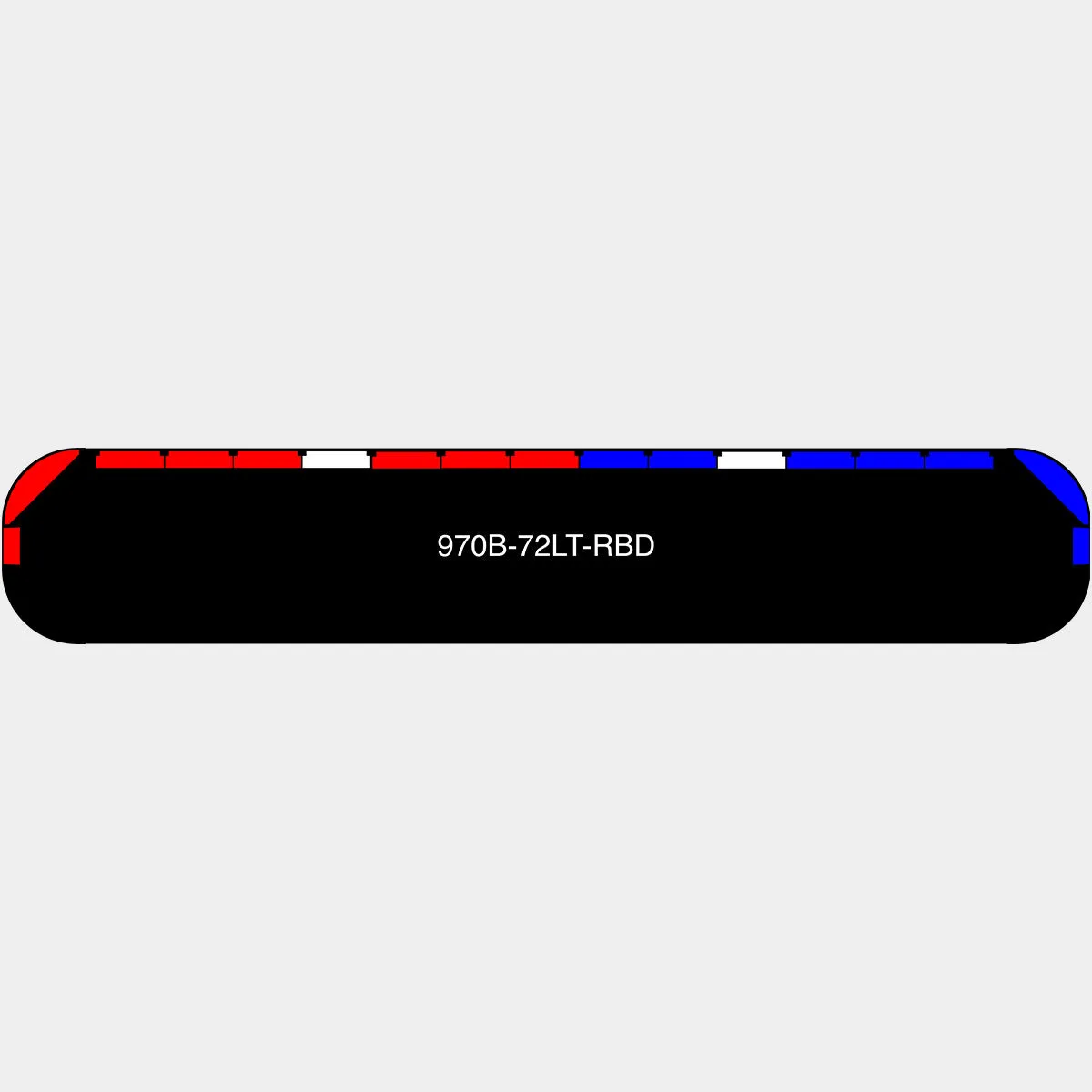 72" Black Widow Series NFPA LED Light Bar w/o Preemption