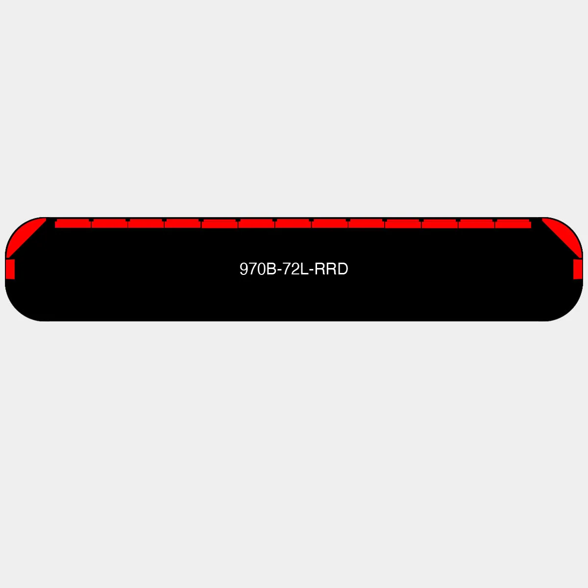 72" Black Widow Series NFPA LED Light Bar w/o Preemption