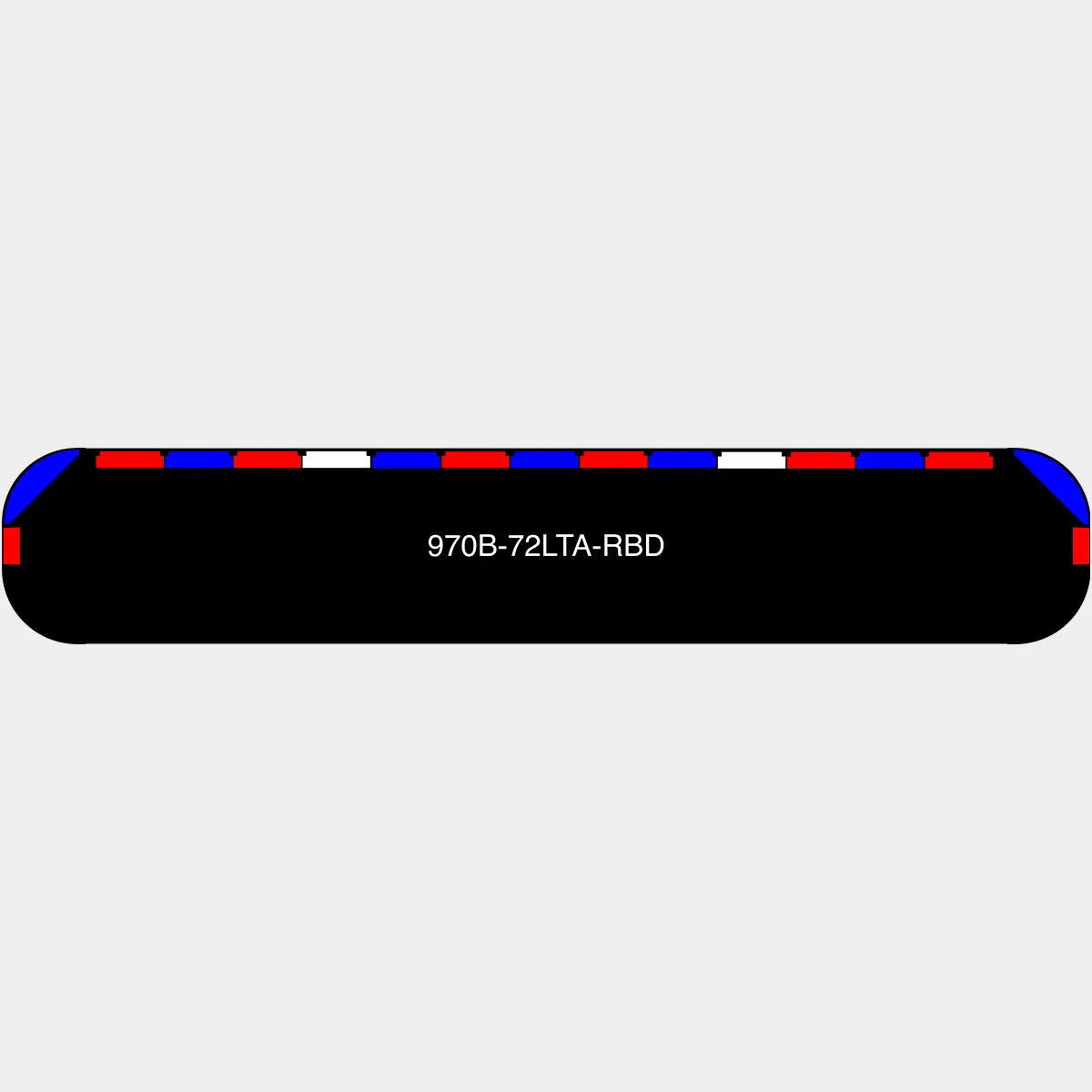 72" Black Widow Series NFPA LED Light Bar w/o Preemption